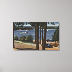 Toile Vue de point de gril de lac