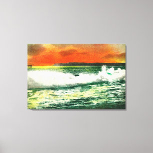 Toile Vue de Point Loma à SunsetCoronado, CA