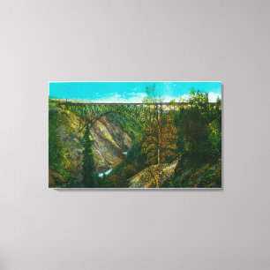 Toile Vue de pont de Gulch d'ouragan, Alaska