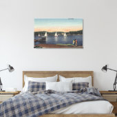 Toile Vue de quai, lac et voiliers (Insitu(Chambre))