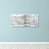 Toile Vue de Rome, 1493 (Insitu (Plancher de Bois))