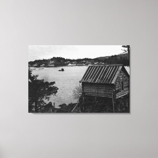 Toile Vue de Seldovia, Alaska depuis l'eau (Recto)