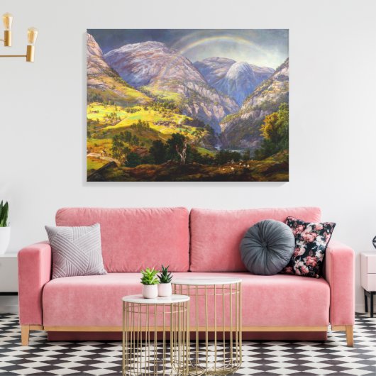 Toile Vue de Stalheim en Norvège (Johan Christian Dahl) (Insitu(Salon))