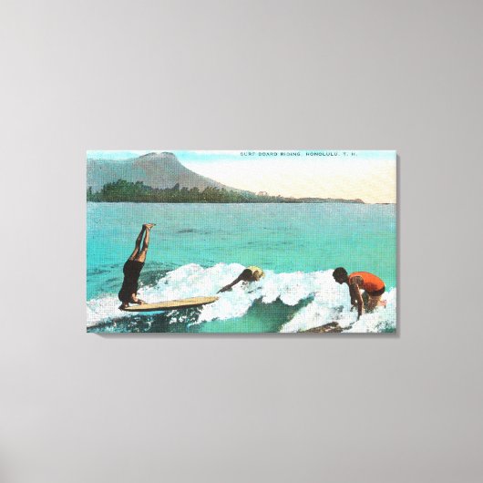Toile Vue de Surfers Board équitation, une prise d'une (Recto)