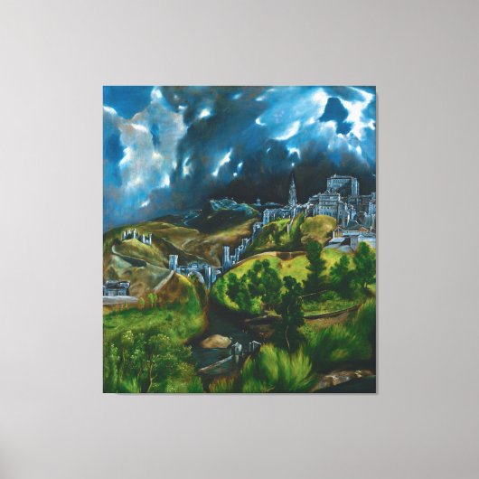 Toile Vue de Tolède par El Greco (1599) (Recto)