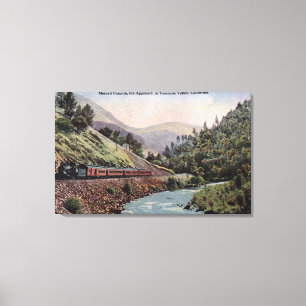 Toile Vue de train entrant dans la vallée de Yosemite
