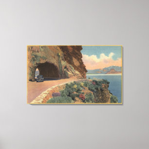 Toile Vue de tunnel de roche de caverne de Hwy