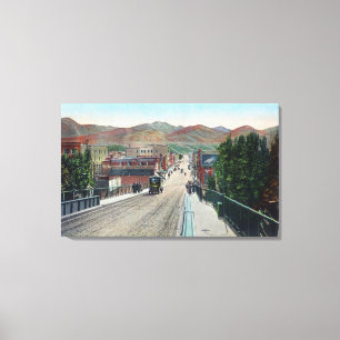 Toile Vue de viaduc de StreetPocatello central,