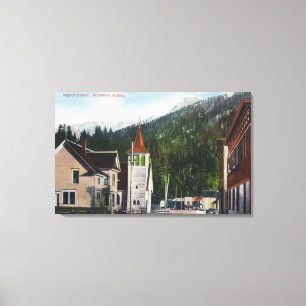 Toile Vue de ville de mission StreetKetchikan, AK