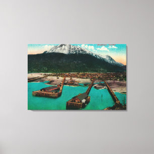 Toile Vue de ville de Skagway, AlaskaSkagway, AK
