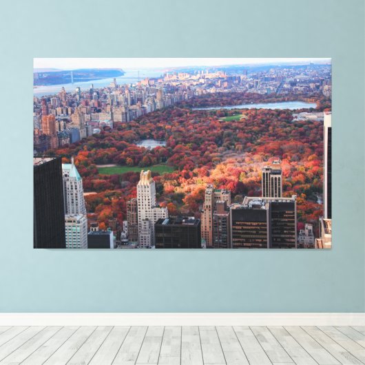 Toile Vue d'en haut : Automne à Central Park 01 (Insitu (Plancher de Bois))