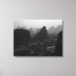 Toile Vue d'ensemble de la ville de Guilin en Chine vint