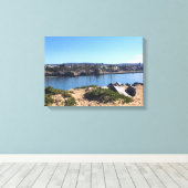 Toile Vue depuis le Wedge, Newport Beach, Californie (Insitu (Plancher de Bois))