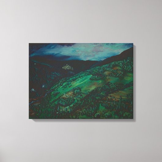 Toile Vue depuis San Chirico, Italie (Recto)