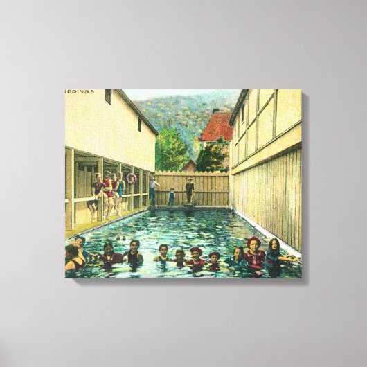 Toile Vue des baigneurs dans les bains (Recto)
