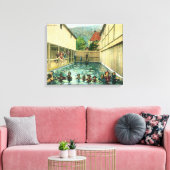 Toile Vue des baigneurs dans les bains (Insitu(Salon))