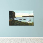 Toile Vue des bateaux à Narrows (Insitu (Plancher de Bois))