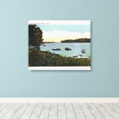 Toile Vue des bateaux à Narrows (Insitu (Plancher de Bois))