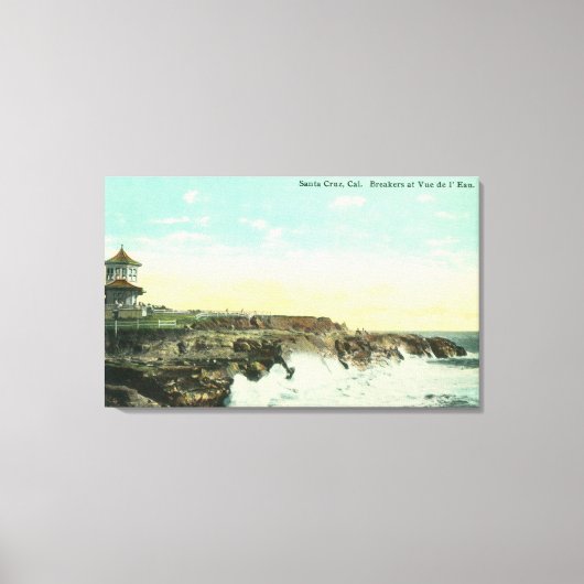Toile Vue des brasseurs à Vue de l'EauSanta Cruz, CA (Recto)