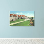 Toile Vue des casernes du Sud depuis le drapeau (Insitu (Plancher de Bois))