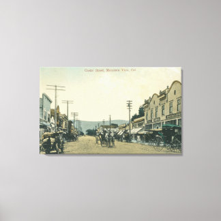 Toile Vue des chariots à cheval sur Castro Street