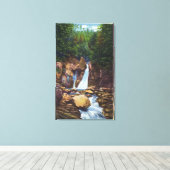 Toile Vue des chutes Bash-Bish près de Great Barrington (Insitu (Plancher de Bois))