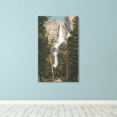 Toile Vue des chutes et de la vallée de Yosemite (Insitu (Plancher de Bois))