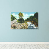 Toile Vue des chutes inférieures de la rivière Ammonoosu (Insitu (Plancher de Bois))