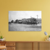 Toile Vue des équipes de chevaux Wagon sur la rue (Insitu(Salon))