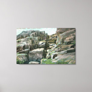 Toile Vue des étapes géantes croissantes de roche dans