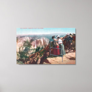 Toile Vue des fissures et de la vallée de Yosemite