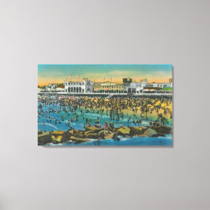 Toile Vue des nageurs aux bains de Washington