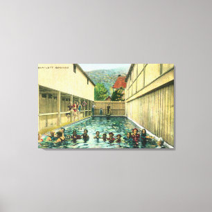 Toile Vue des nageurs dans les bains