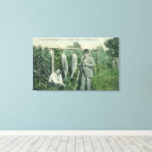 Toile Vue des pêcheurs avec prises près de Fitch Mt. (Insitu (Plancher de Bois))