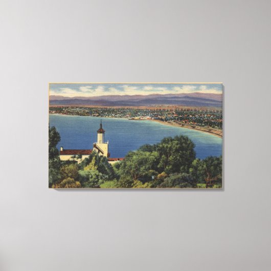 Toile Vue des plages de Redondo & Hermosa, Californie (Recto)