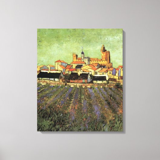 Toile Vue des Saintes Maries par Vincent van Gogh (Recto)