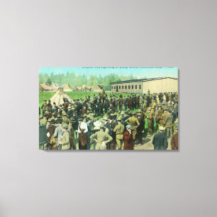 Toile Vue des soldats rédigés rapportant pour le devoi