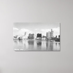 Toile Vue d'horizon de ville de Long Beach, la