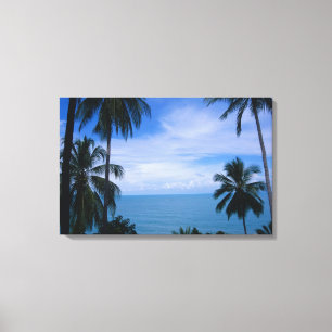 Toile Vue d'horizon d'océan de terre