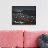 Toile vue d'oiseau photographie des lumières de la ville (Insitu(Salon))