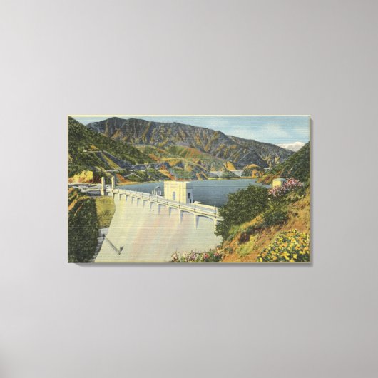 Toile Vue du barrage de Morris San Gabriel (Recto)