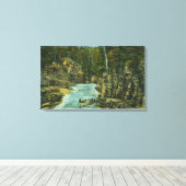 Toile Vue du bateau à la recherche des rapides (Insitu (Plancher de Bois))
