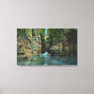 Toile Vue du bateau à travers la lume