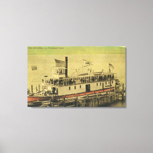 Toile Vue du bateau de rivière de Klondike