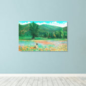 Toile Vue du champ de floraison (Insitu (Plancher de Bois))