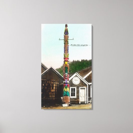 Toile Vue du Corbeau TotempoleWrangell, AK (Recto)