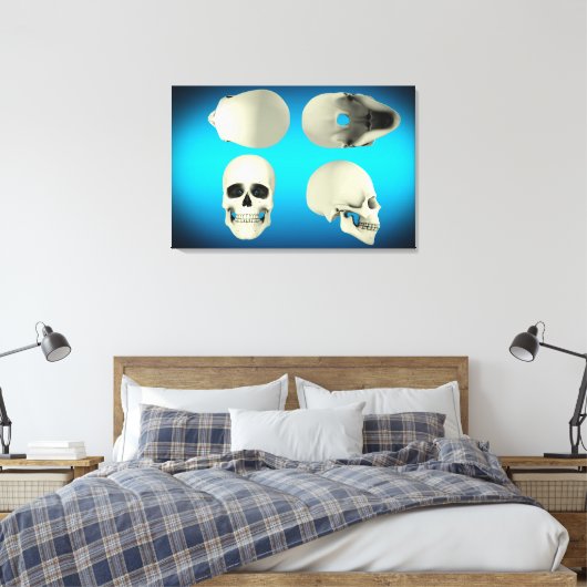 Toile Vue Du Crâne Humain D'Angles Différents (Insitu(Chambre))