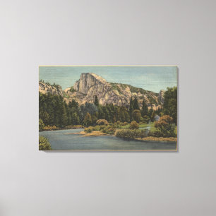 Toile Vue du demi-dôme de Valley Floor