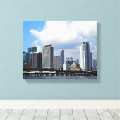 Toile Vue du front de mer de Miami (Insitu (Plancher de Bois))