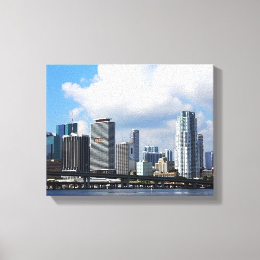 Toile Vue du front de mer de Miami (Recto)